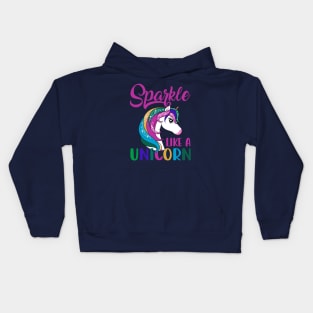 Sparkle like a Unicorn cute drawing colorful rainbow Kids Hoodie